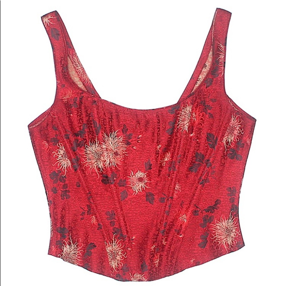 Gigi Clark Modern Couture Red Silk Bustier